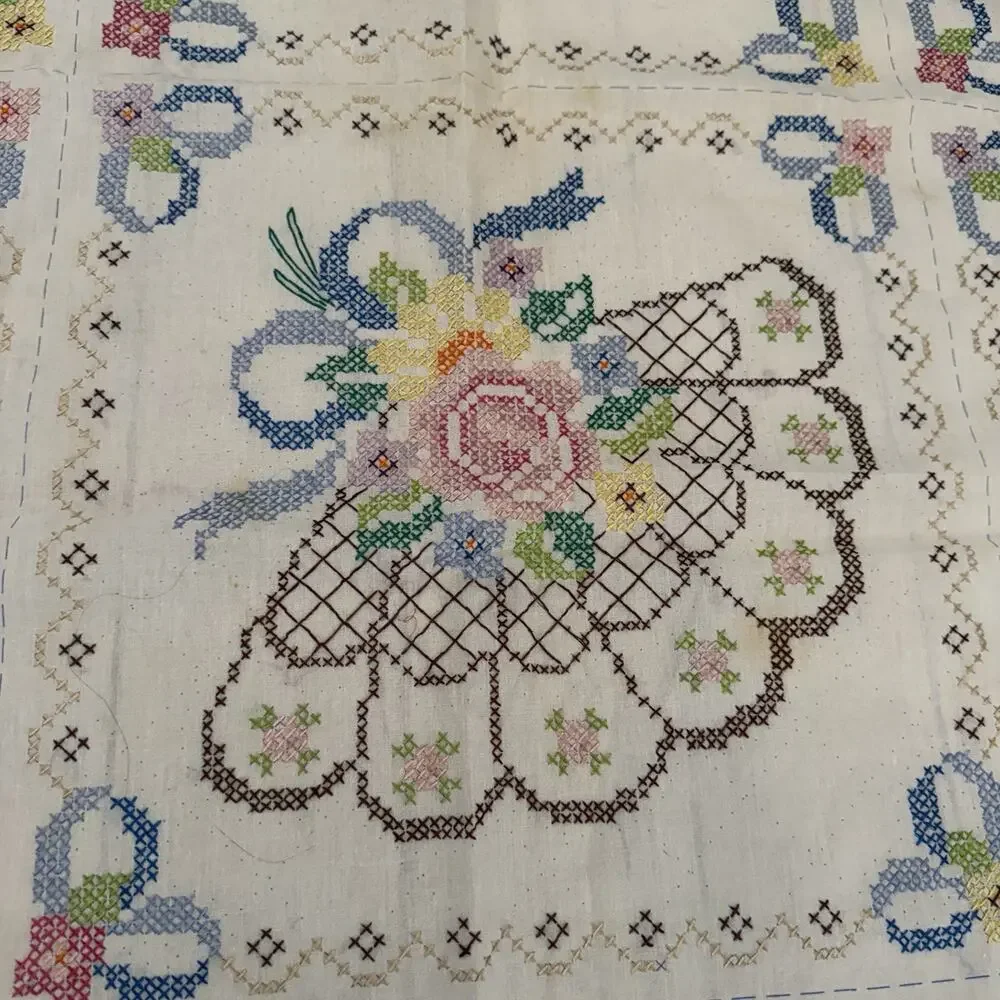 Crossstitch Panel With 6 Blocks Finished (2 Total)